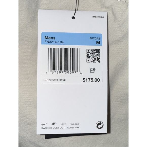 Nike Life Utility Vest Beige Khaki Full Zip Pockets Mens Medium FN3214-104 $175 - Picture 2 of 2